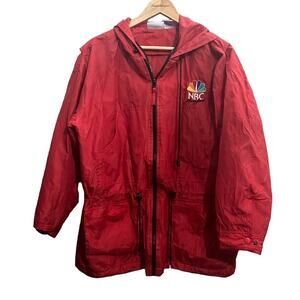 NBC New York NBC Experience Rain Jacket Vintage Silk Size Small‎